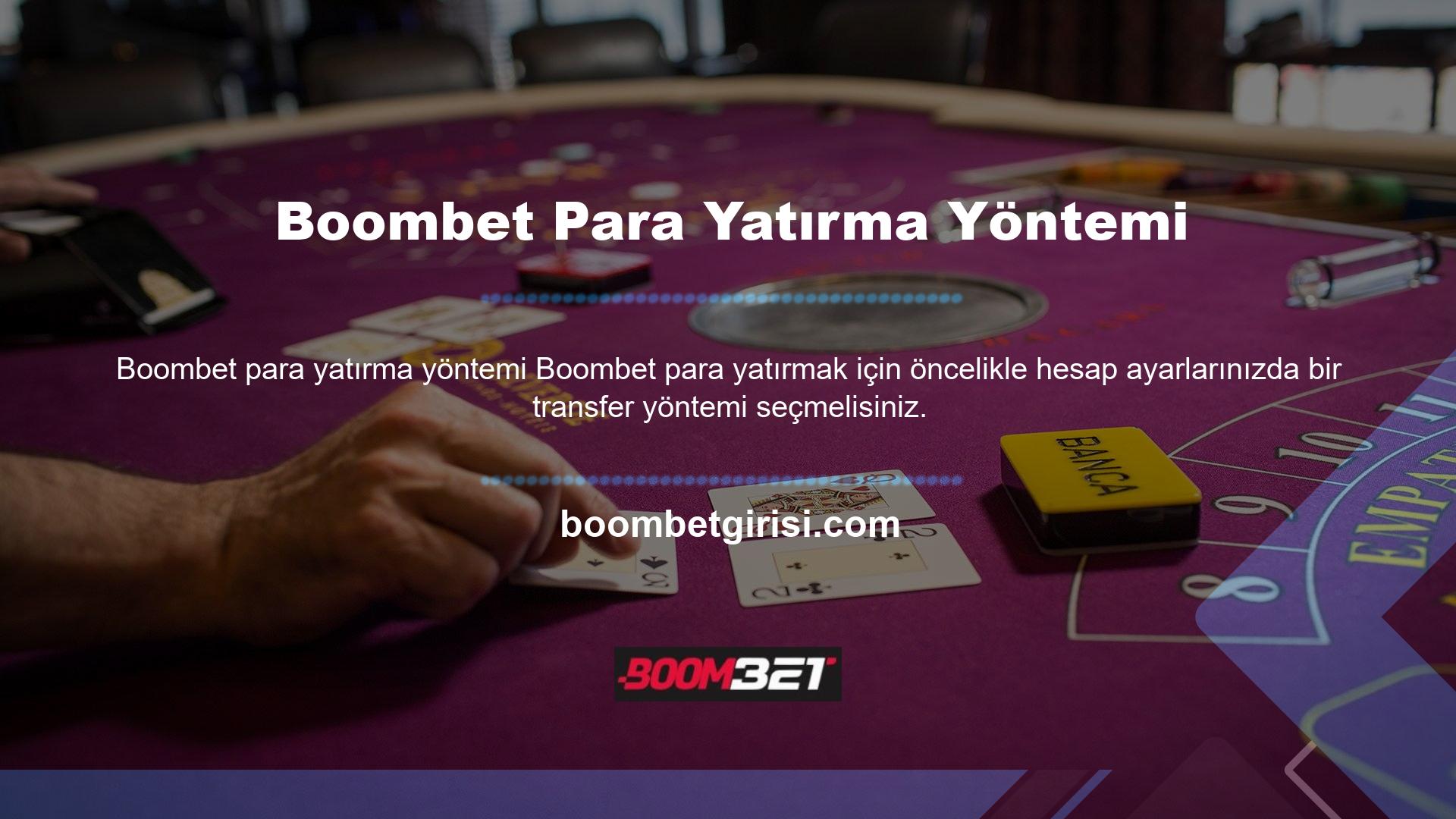 Ardından seçeceğiniz yönteme göre Boombet özel yatırım adresine gitmeniz gerekecektir