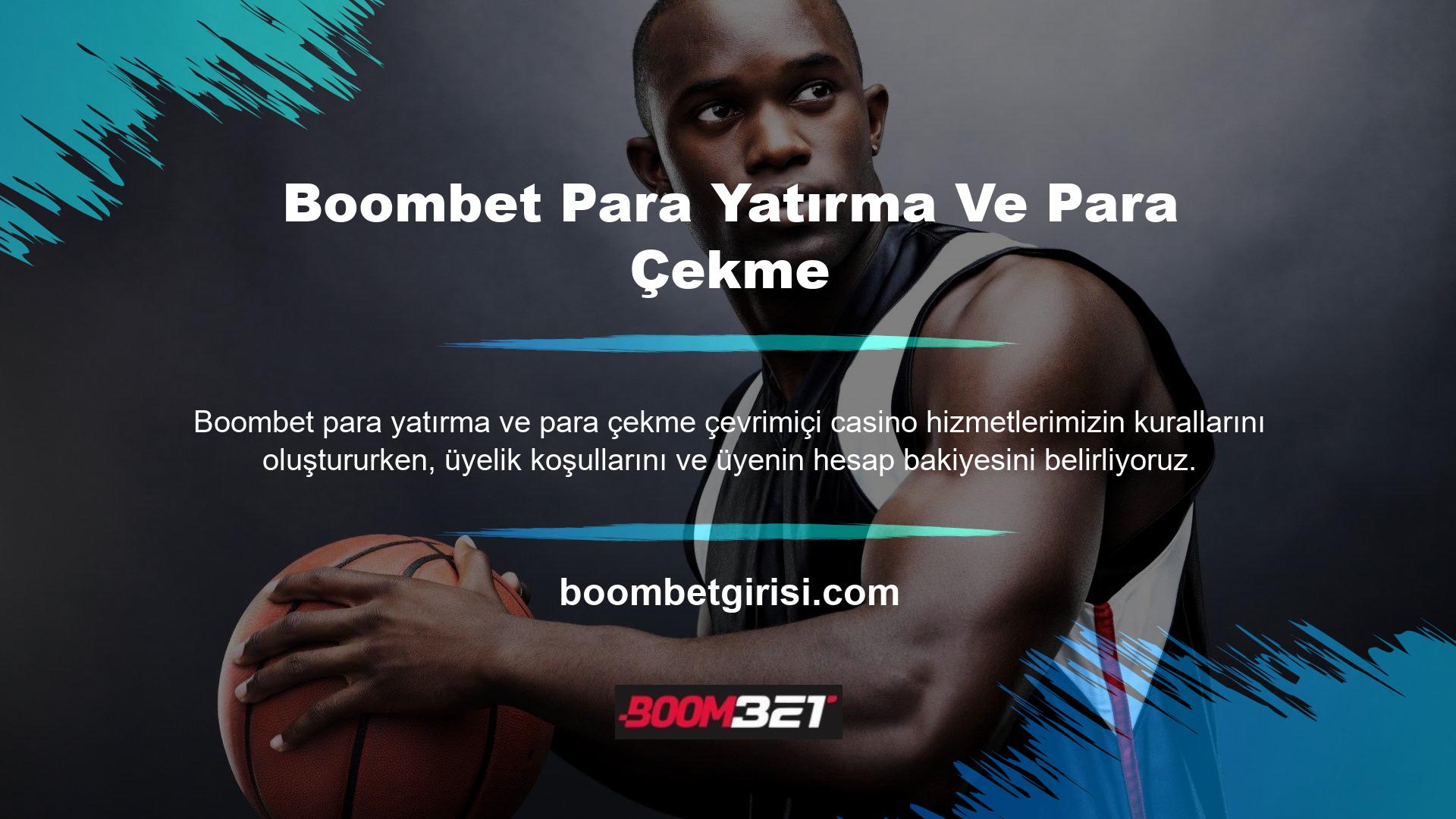 Boombet online casino sitesinin tüm kullanıcıları sitenin para yatırma yöntemlerini kullanarak yatırım yapabilirler